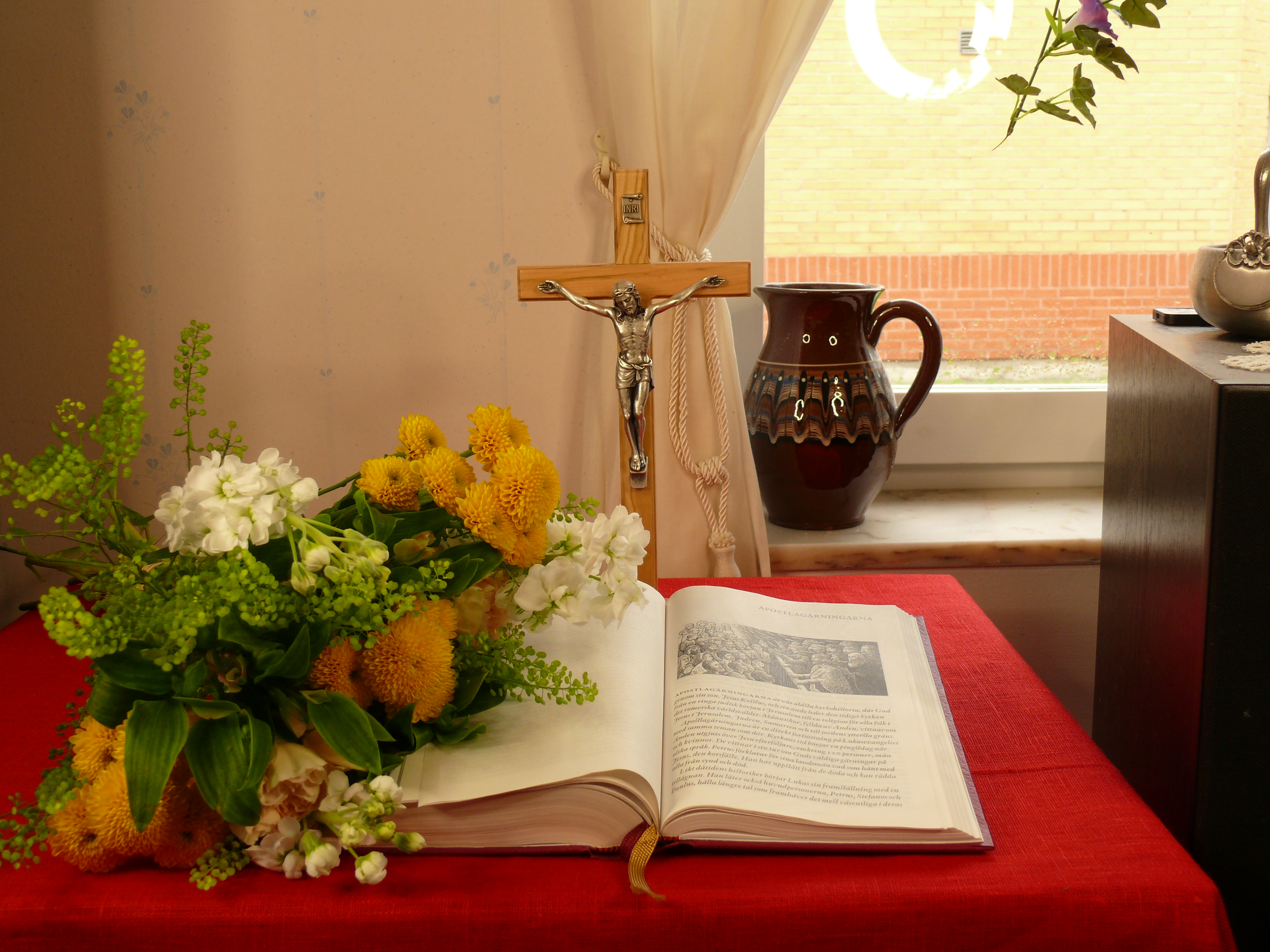 Flowers and the Bible at the Acts